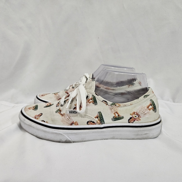 Vans off the wall hula girl print sneakers shoes women's size 7 - Picture 5 of 12